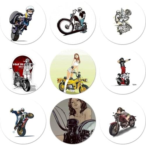 58mm Moto Cross Motorcycle Sports Icons Pins Badge Decoration Brooches Metal Badges For Backpack Decoration