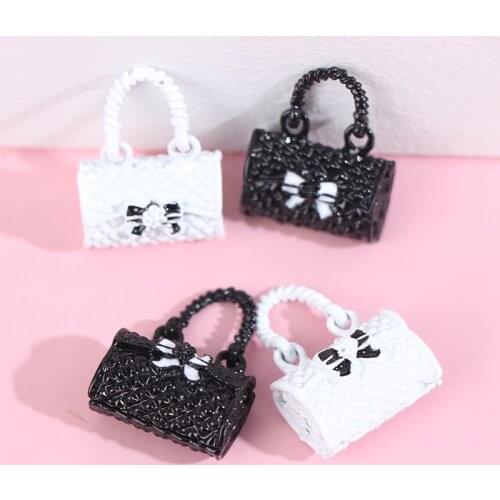 2pcs 1/12 Dollhouse Metal Handbag Miniature Shopping Bag For Clothes Accessories For Dollhouse Decoration New