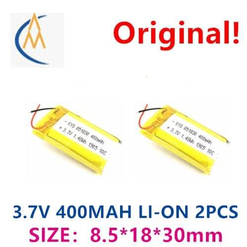 2PCS 851830 801830 851730 801730 400mah polymer lithium battery toy navigator audio charging treasure navigator with protection