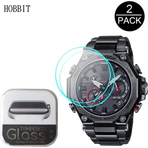 2pcs HD Clear Tempered Glass For Casio G-SHOCK GBA-900 GBA900 MTG-B2000BDE GWF-A1000RN Screen Protector Film Anti-Scratch Glass
