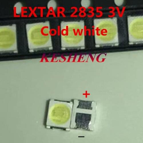 200PCS/Original LEXTAR 2835 3528 1210 3V 1w-2W SMD LED For Repair TV Backlight Cold white LCD Backlight LED