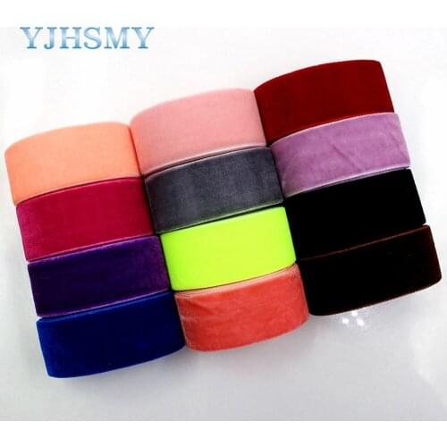 2018 new 1712305,5yard/lot 25mm Flocking Solid series style color ribbons DIY velvet material,wedding accessories Packaging