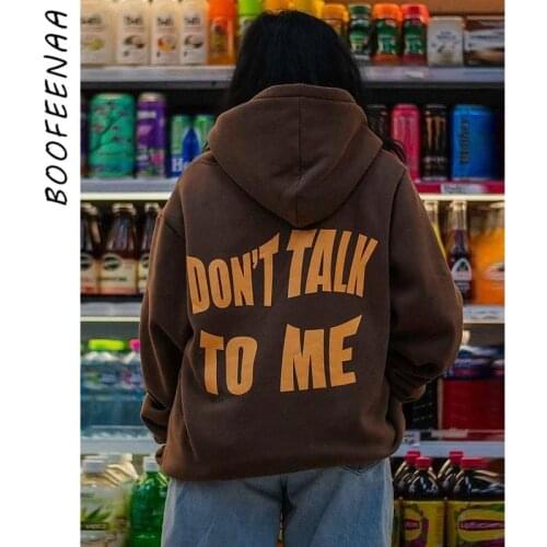 Женские толстовки с надписями BOOFEENAA China At AliExpress