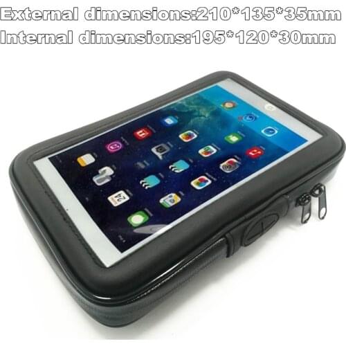 Bicycle Motor Bike Motorcycle Handle Bar Tablet Holder Waterproof Case Bag For 6.5-7 Inch Tablet