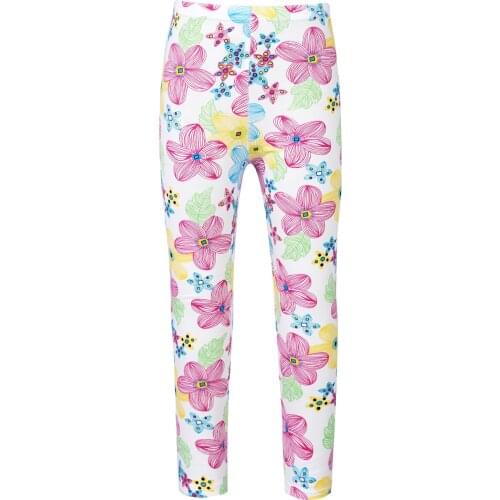 Children Pants Girls Leggings Cotton Casual Stretchy Slim Fit Pants Printed Kids Trousers Dance Yoga Workout Gymnastics Leggings