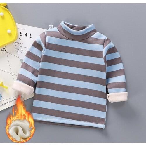 Children Sweater Turtleneck Warm Fleece Cardigan for Kids 2020 Autumn Winter Clothes Girls Boys Pullover Shirt 1-12 years