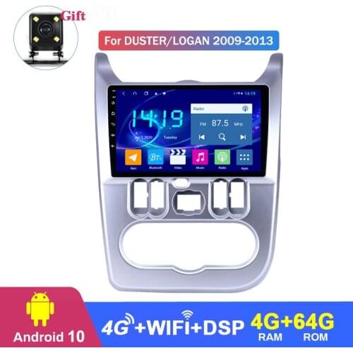 For Renault Duster/logan 2009 2010 2011 2012 2013 Android10 Car Stereo Multimedia Player GPS Navigation 4G RAM 64G ROM Car Radio