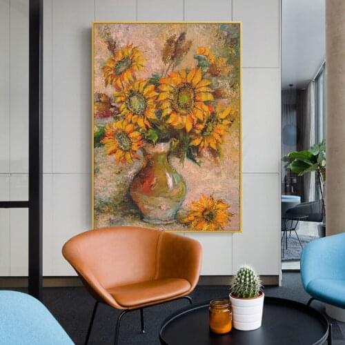 EECAMAIL American Sunflower Vase Decoration Painting DIY 5d Diamond Art Painting No Frame Full Diamond Embroidery