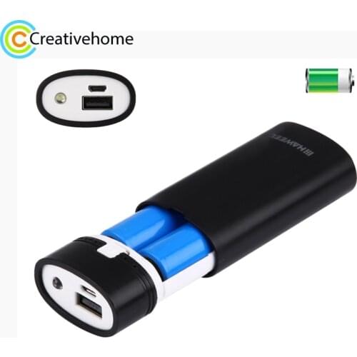 HAWEEL DIY 2x 18650 Battery (Not Included) 5600mAh Power Bank Shell Box with USB Output & Indicator