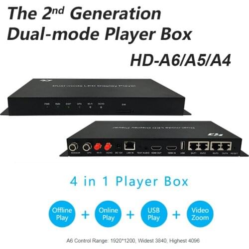 Huidu HD-A6 Asynch Player Box 4 in 1 led controller box huidu led software for full color display