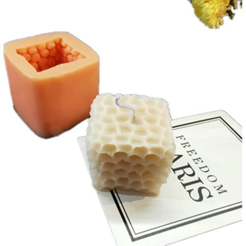 Square Honeycomb Candle Mold Resin Silicone Clay Mould 3D Mould