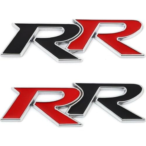 3D Metal RR Logo Car Stickers Emblem Trunk Badge Decals for Honda RR Civic Mugen Accord Crv City Hrv