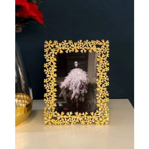 Water drop drill metal frame for picture American style family photo frame birthday present wedding Decoration XC048