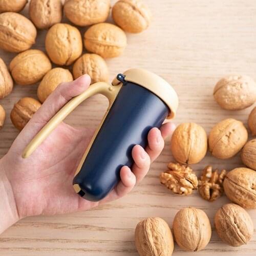 Dark Blue Color Durable Walnut Sheller with Cap Chestnuts Clamp Pecan Nutcracker ABS Hazelnut Clip Portable for Household