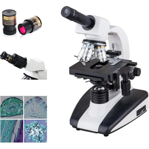 XP501 Monocular Biological Microscope with 5mp Digital Eyepiece Microscopes Camera