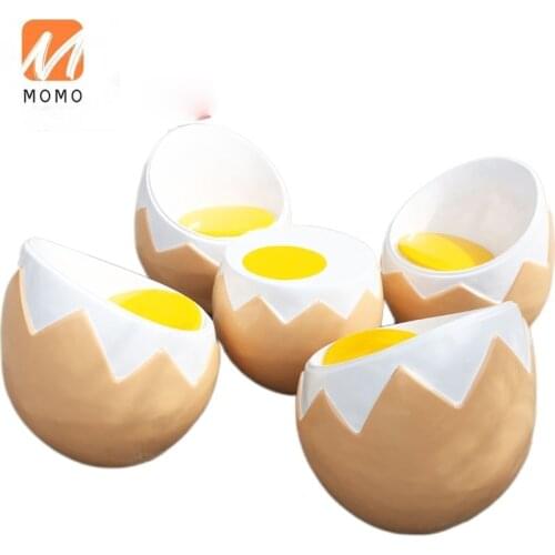 Cartoon Egg Shape Casual Seat Decoration Outdoor GRP Sculpture Decoration