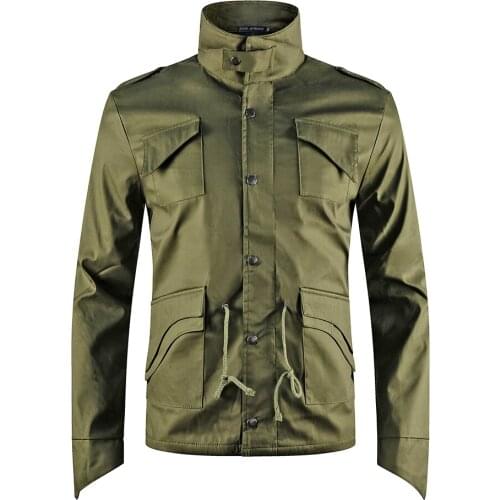 2021 Slim New Casual Jacket Men Autumn Army Military Jackets Mens Coats Male Outerwear Windbreaker Brand Clothing