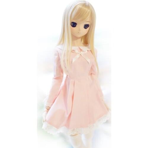 New Arrival 1/3 SD DD BJD Doll Clothes Pink Bud silk Small dress