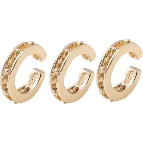 New Fashion Gold Ear Cuff Set for Women Simple Circle Small Ear Clips Stackable Cartilage Earrings Without Puncture Earcuffs