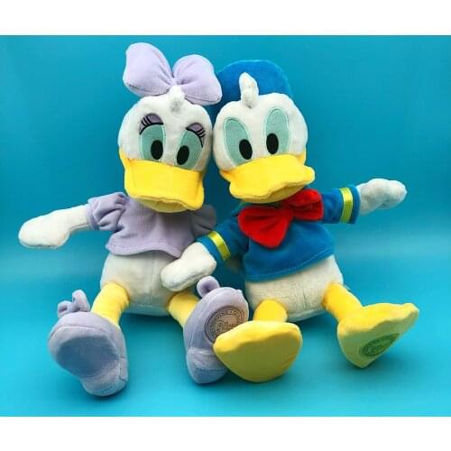 Original Disney Classic Cartoon Star Donald&Daisy Duck Stuffed Toy Dolls 45cm Fancy Christmas Gifts For Children
