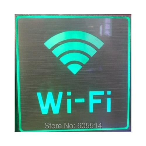 [Seven Neon]Free shipping 48sets 110*110*30mm square shape led singnal light led indicator of "WIFI" in green light
