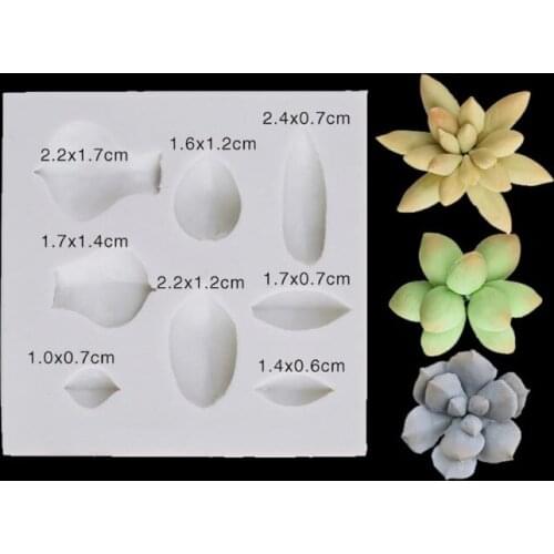 Handmade 3D Succulent Plants Silicone Mold Polymer Clay Mold Art Caft Tools