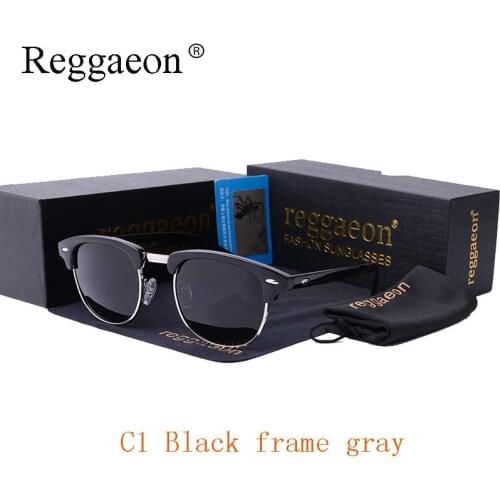 2020 reggaeon Fashion New Half Metal Sunglasses Men Women Brand Designer Retro SunGlasses Man polarized Hot sunglasses uv400