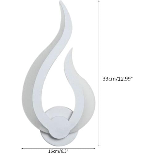 LED Light Modern Wall Lamp Acrylic Sconce 10W AC90-260V Flame Shape Indoor Bathroom Bedroom Living Room Hallway Art T3EC