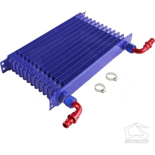 Trust Type Universal 13 Row AN-10 Oil Cooler+ 90 degree Fittings
