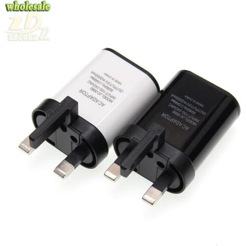 Top Quality original 5V 2A 3pin UK Plug USB Fast Charger Phone Wall Travel Power Adapter For iPhone7 8 Plus Samsung S7edge 100 p