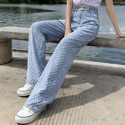 Hollow Out Ripped Baggy Boyfriend Jeans Woman High Waist Wide Leg Jeans For Women Plus Size Denim Pants Trousers Jean Femme