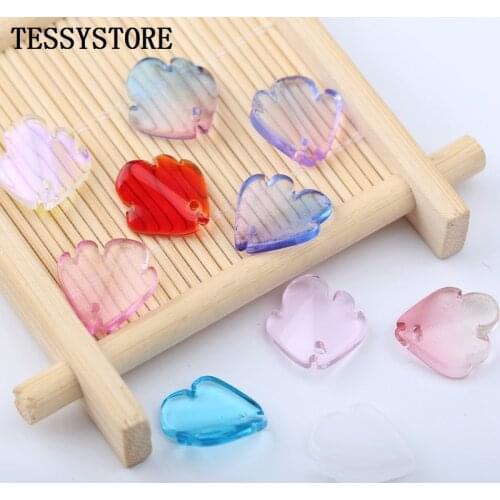 10g/10pcs Small Fish Lampwork Beads Multi Gradient Color Glass Beads For Jewelry Making Bracelet Handmade DIY Accessories