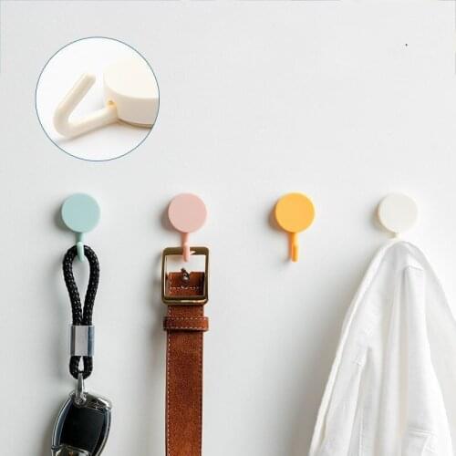 10Pcs FASHION Creative Sticker Hook Free Punch Wall Sticker Seamless Hook Key Placement Classification Wall Hooks Decorative