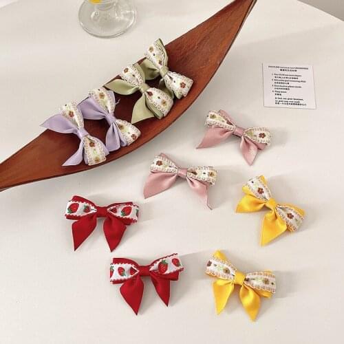 2 Pcs/Set Summer Children Cute Sweet Flower Strawberry Ornament Hair Clips Girls Lovely Barrettes Hairpins Kids Hair Accessories