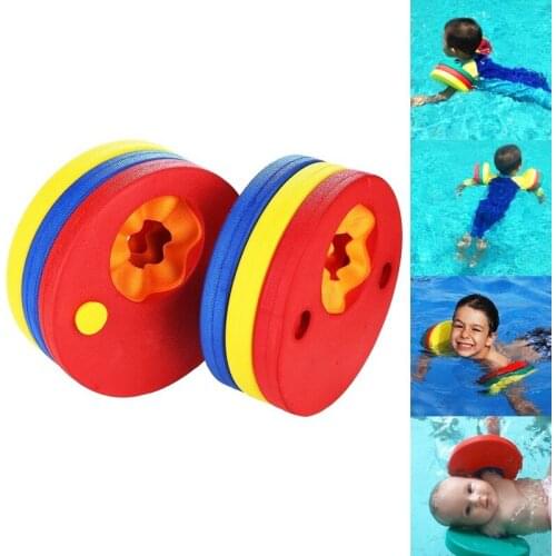 2020 EVA Foam Swim Discs Arm Bands Floating Sleeves Inflatable Pool Float Board Child Baby Swimming Exercises Circles Rings