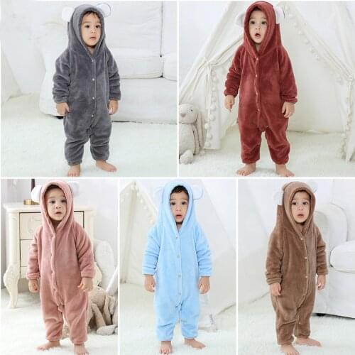2021 Winter New Born Baby Clothes Unisex Halloween Clothes Boy Rompers Kids Bear Costume For Girl Infant Jumpsuit 3 9 12 18Month