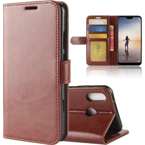 30pcs/lot R64 Wallet Leather Stand PU+TPU Cover Stand Case with card slot for Huawei P20 / P20 Pro Plus / P20 Lite
