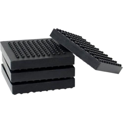 4Pcs Treadmill Mat High Density Rubber Exercise Equipment Mat Exercise Fitness Mat for Carpet Hardwood Floors Protection