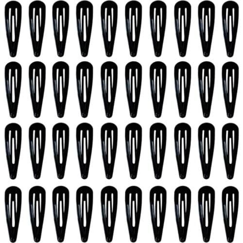 40 Pieces Hair Clips 2 Inch Barrettes for Girls Printing Candy Color Black Hairpins Hair Accessories