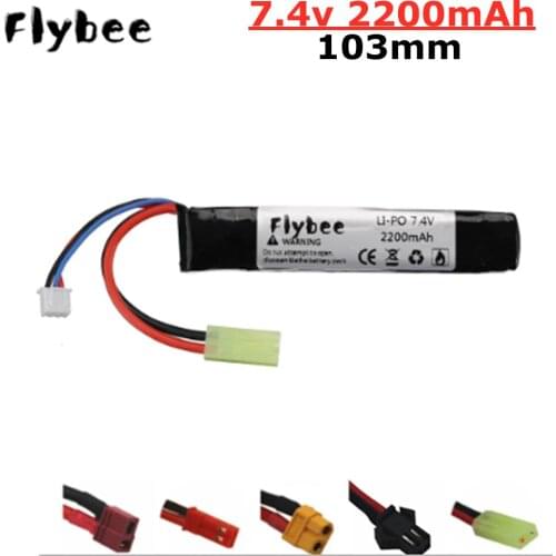 7.4v 2200mAh Lipo Battery for Water Gun 2S 7.4V battery for Mini Airsoft BB Air Pistol Electric Toys Guns Parts Tamiya Plug