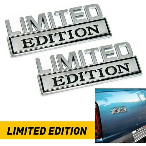 For Chevy Ford RAM GMC Car Sticker LIMITED EDITION Replacement Black And Silver