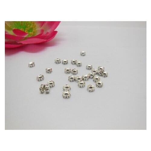 Free Shipping 100Pcs/Lot Rondelle Spacers Beads Jewellery Finding Accessory 6mm DIY