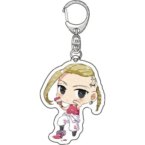 Anime Tokyo Revengers Figure Keychain Cosplay Acrylic Manjiro Ken Takemichi Hinata Atsushi Key Chain Car Keyring Fans Gift