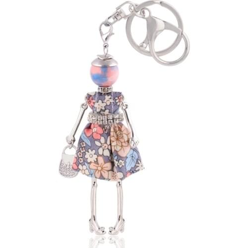 Girl Flower Key chain Fashion KeyChain For Women Charm Car Pendant Female Cute Jewelry Lovely Lady Keychain New Arrival