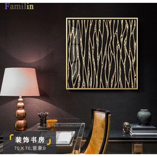 Home Decor Canvas Painting Classic Luxury Gold Black Poster Wall Art Living Room Picture Vintage Minimalist Abstract Wall Print