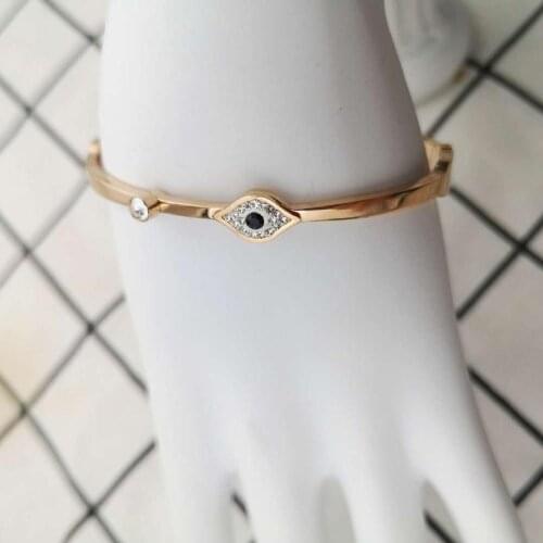 Devil`s eye European and American classic brands luxury woman bangle steel