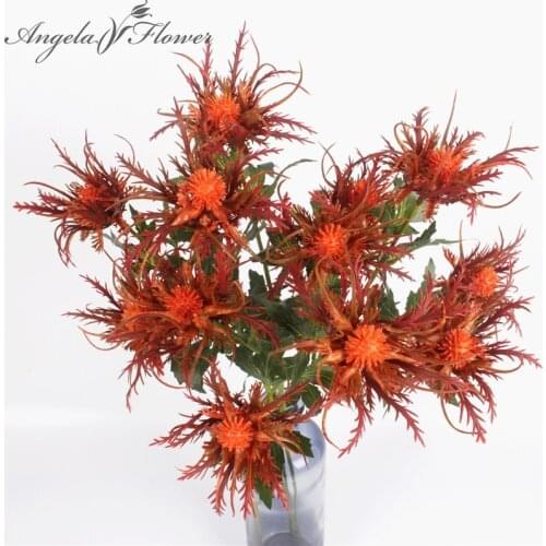 3 Heads artificial glitch plants Simulated sea urchin fake plants new peculiar flower decor for home party office garden flower