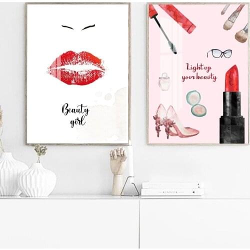 HD Print Painting Home Decor Emakeups Lipstick Christmas Canvas Posters Modular Pictures Modern Living Room No Frame Wall Art