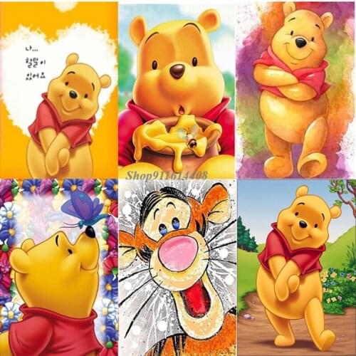Canvas Painting Disney Classic Anime Winnie The Pooh Cartoon Poster and Prints Wall Art Pictures for Kids Living Room Home Decor