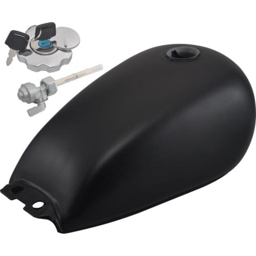 Motorcycle Fuel Oil Gas Tank 9L 2.4 Gal Cafe Racer Vintage with Cover Keys Mounting Hardware Fit For Suzuki GN 125 Models